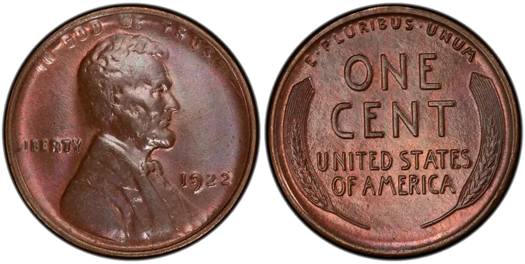 1922 No D Wheat penny