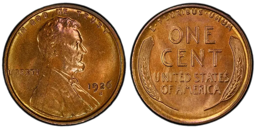 1926 S Wheat penny