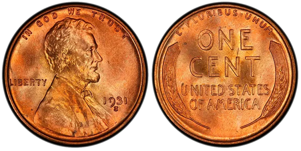 1931 S Wheat penny