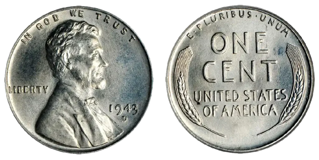 1943-D/D RPM (Repunched Mint Mark) Wheat penny